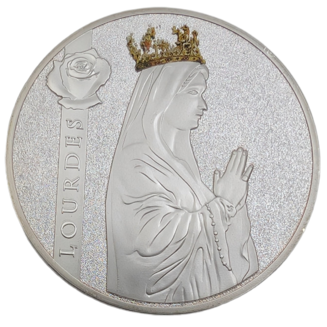 Lourdes - Shrines of Europe, versilbert, Farbapplikation