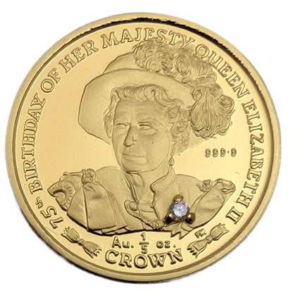 75th Birthday Of Her Majesty Queen Elizabeth II. with Diamond / Geburtstag Königin Elisabeth II. mit Diamant