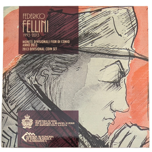 KMS Kursmünzensatz 1 ct - 2 € + 5 € Silber, Federico Fellini