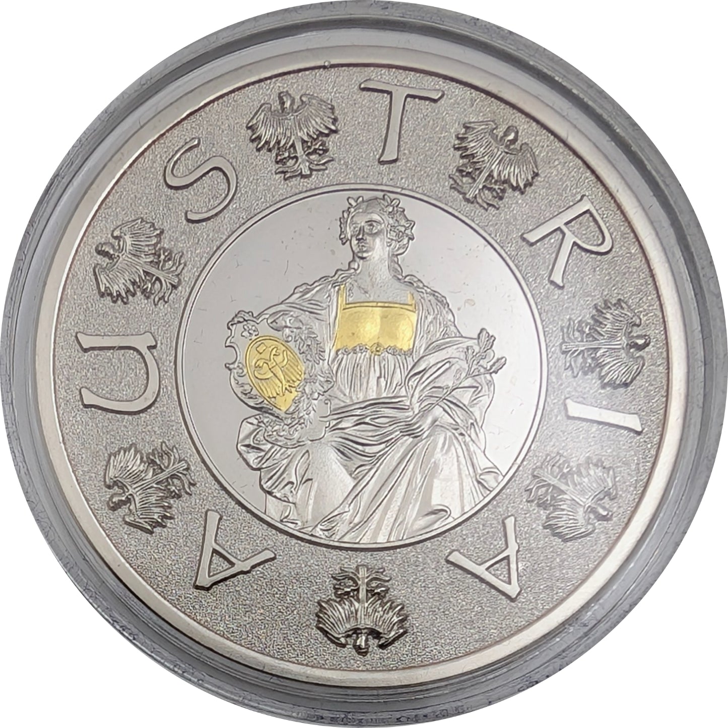 Austria Set, 7-teilig, Land der Berge, Land am Strome, mit Goldapplikation