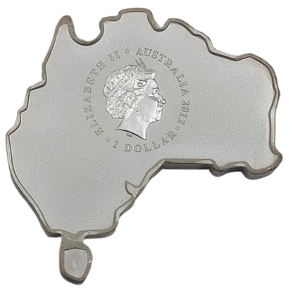 Kookaburra - Mapshaped Series, colored, Perth