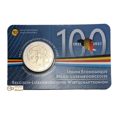 100 Jahre Belgisch-Luxemburgische Wirtschaftsunion, 2 € NL/EN