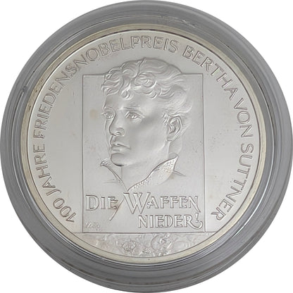 100 J. Friedensnobelpreis Bertha von Suttner "Die Waffen nieder"