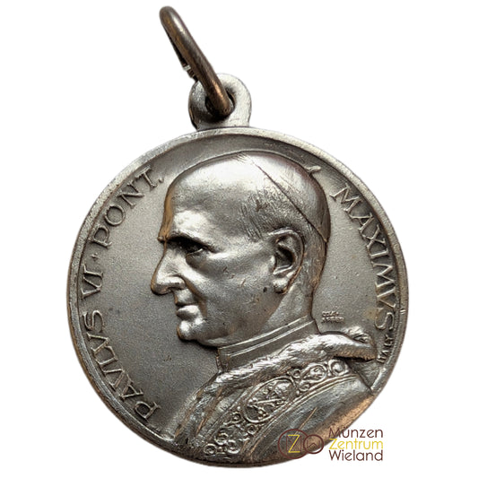 Paul VI. Pontifex Maximus / Madonna mit Jesus Kind - Anhänger mit Öse