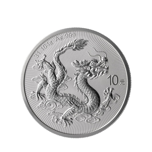 Chinesischer Drache/Chinesische Mauer, Bullion