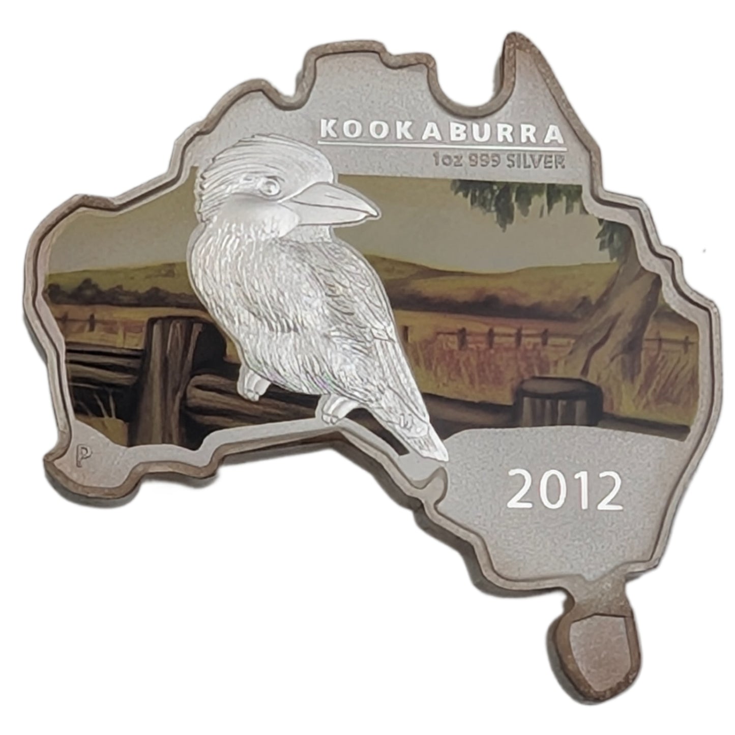 Kookaburra - Mapshaped Series, colored, Perth