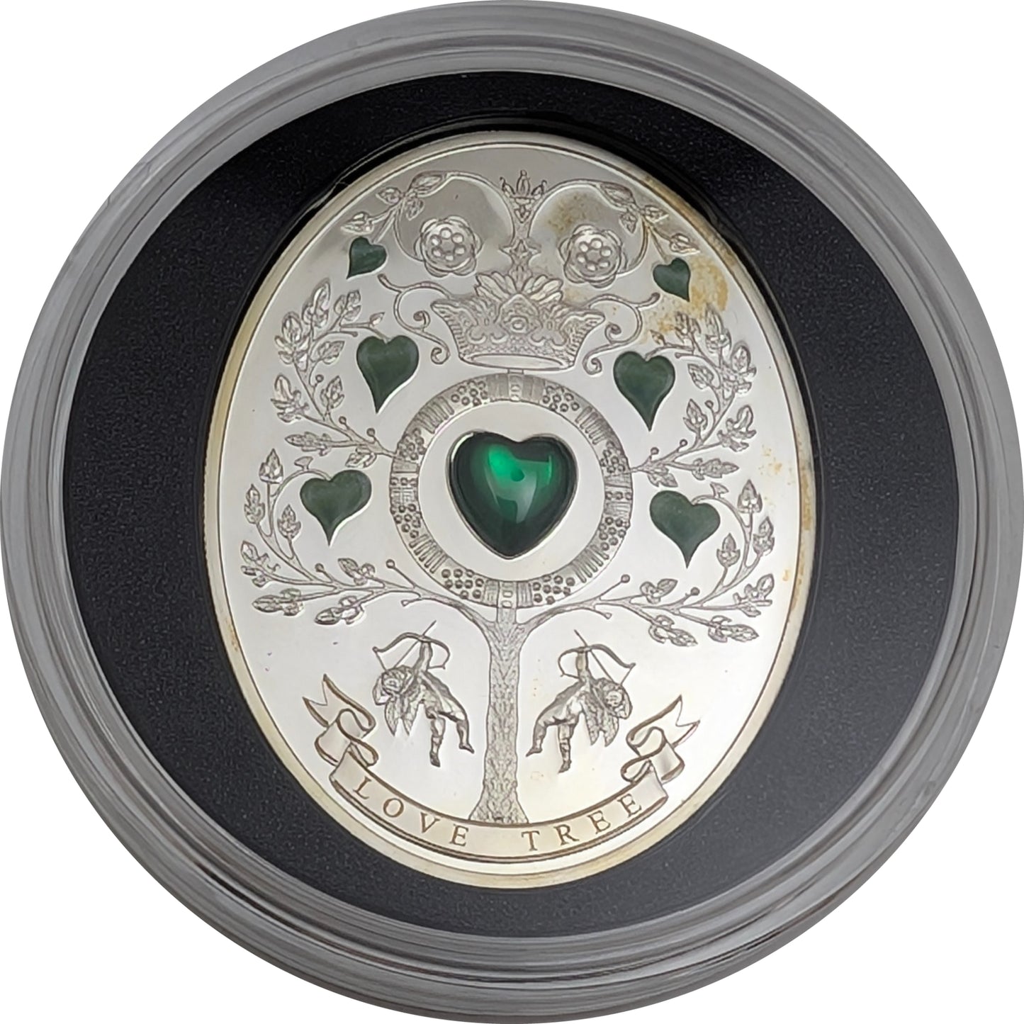 Love Tree - Imperial Eggs/Fabergé Art, oval, mit Zirkon