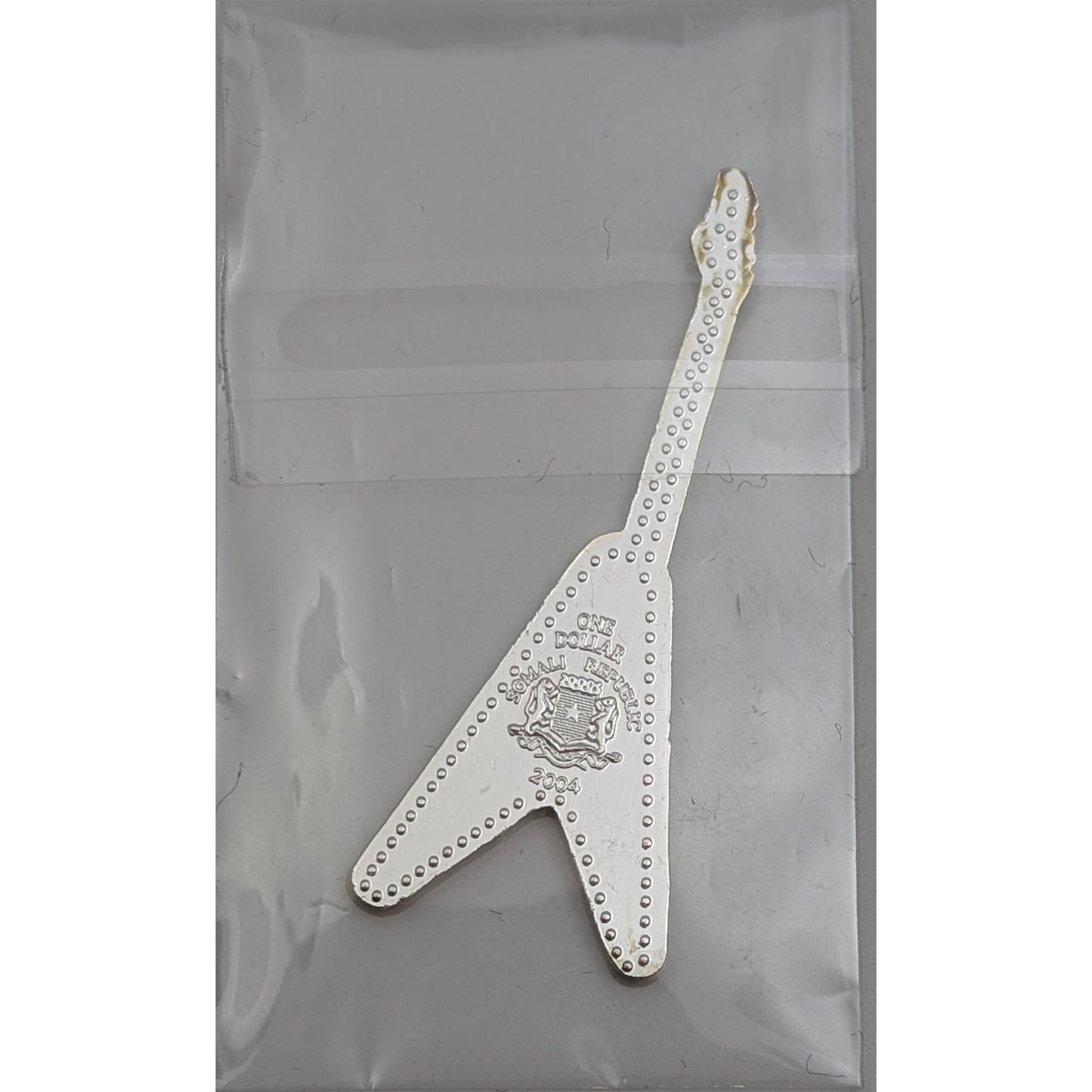 #1/6 American Flag - E-Gitarrenserie (50. Jahrestag der Rock'n'Roll-Musik), versilbert und emailliert