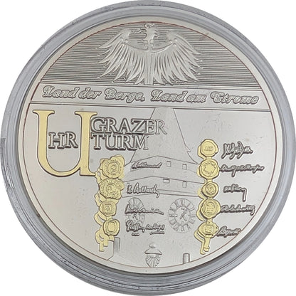 Austria Set, 7-teilig, Land der Berge, Land am Strome, mit Goldapplikation