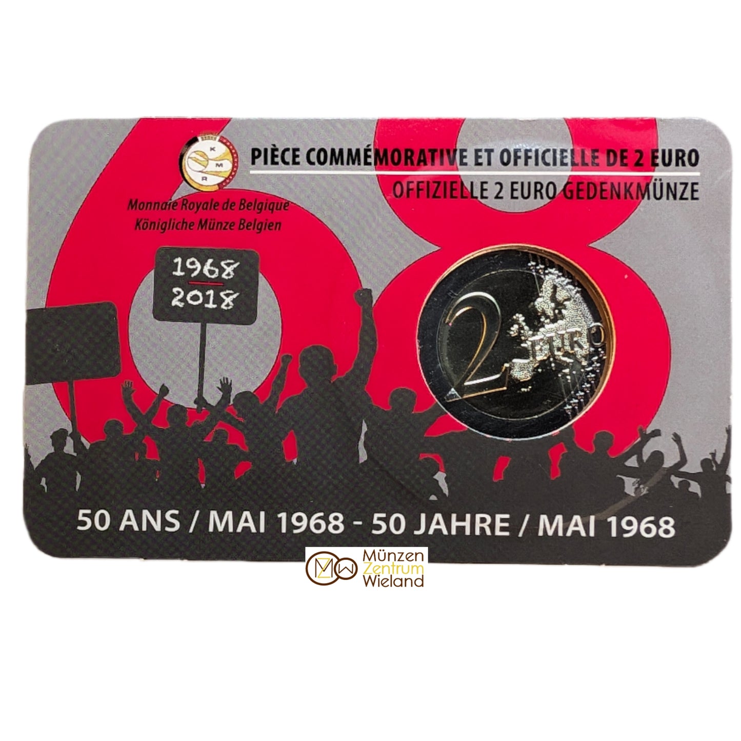 50 Jahre Maiaufstände 1968 - FR/DE auf 2 € Seite