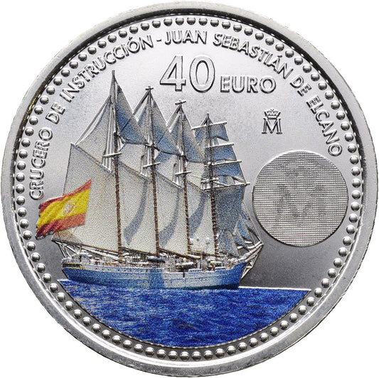 Segelschiff Juan Sebastian Elcano, farbig im Blister