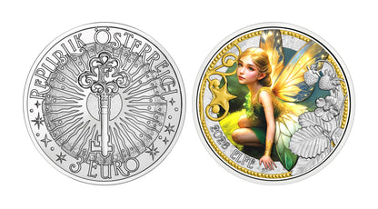 03/12 Die Elfe - Naturgeist der Fantasie, Fabelwesen, Fabelwesen, farbig, leuchtet mit UV-Taschenlampe