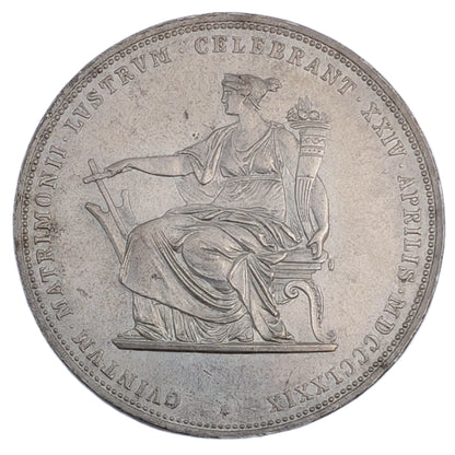Franz Joseph I., Doppelgulden zur Silberhochzeit