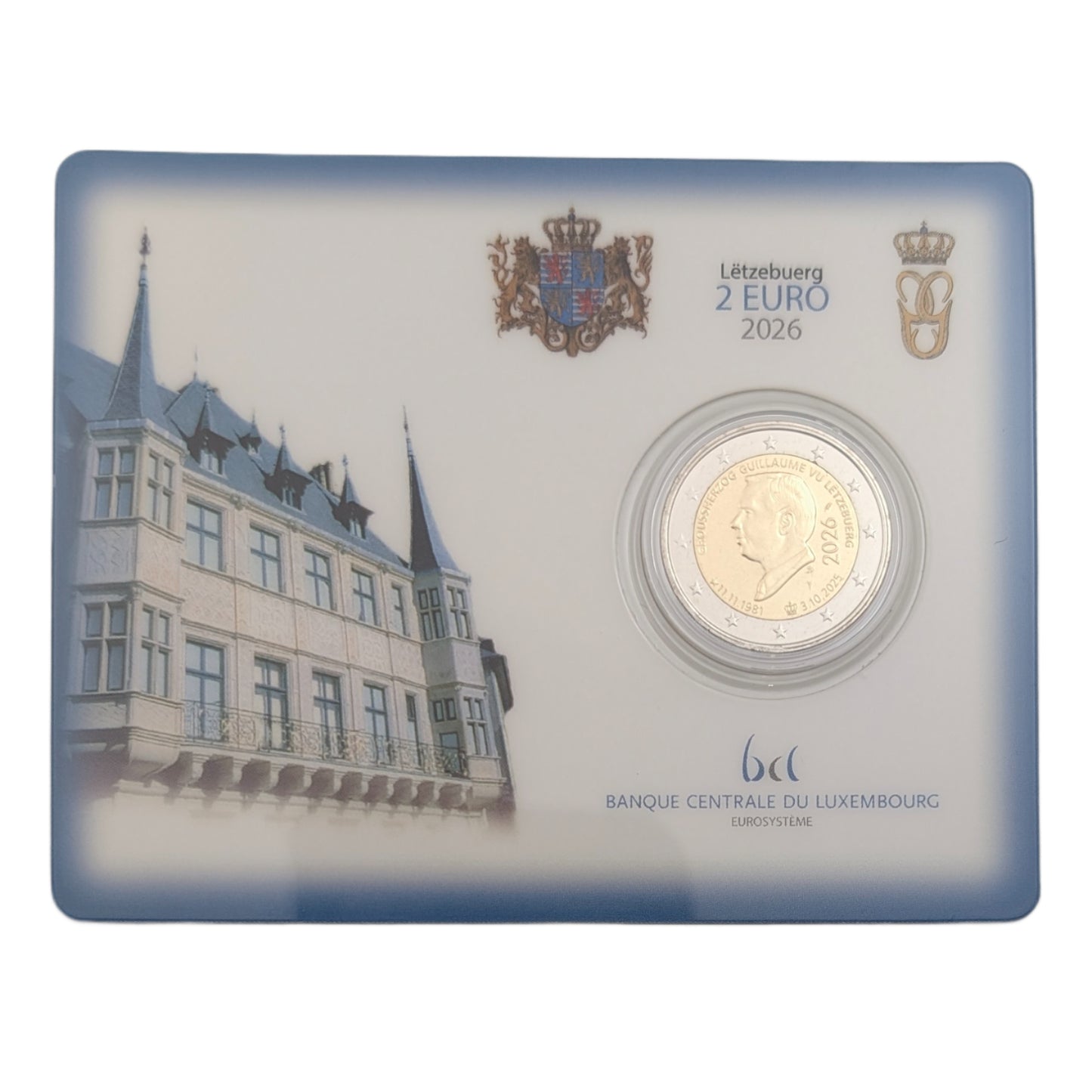 45th Birthdy of Grand Duke Guillaume, Coincard