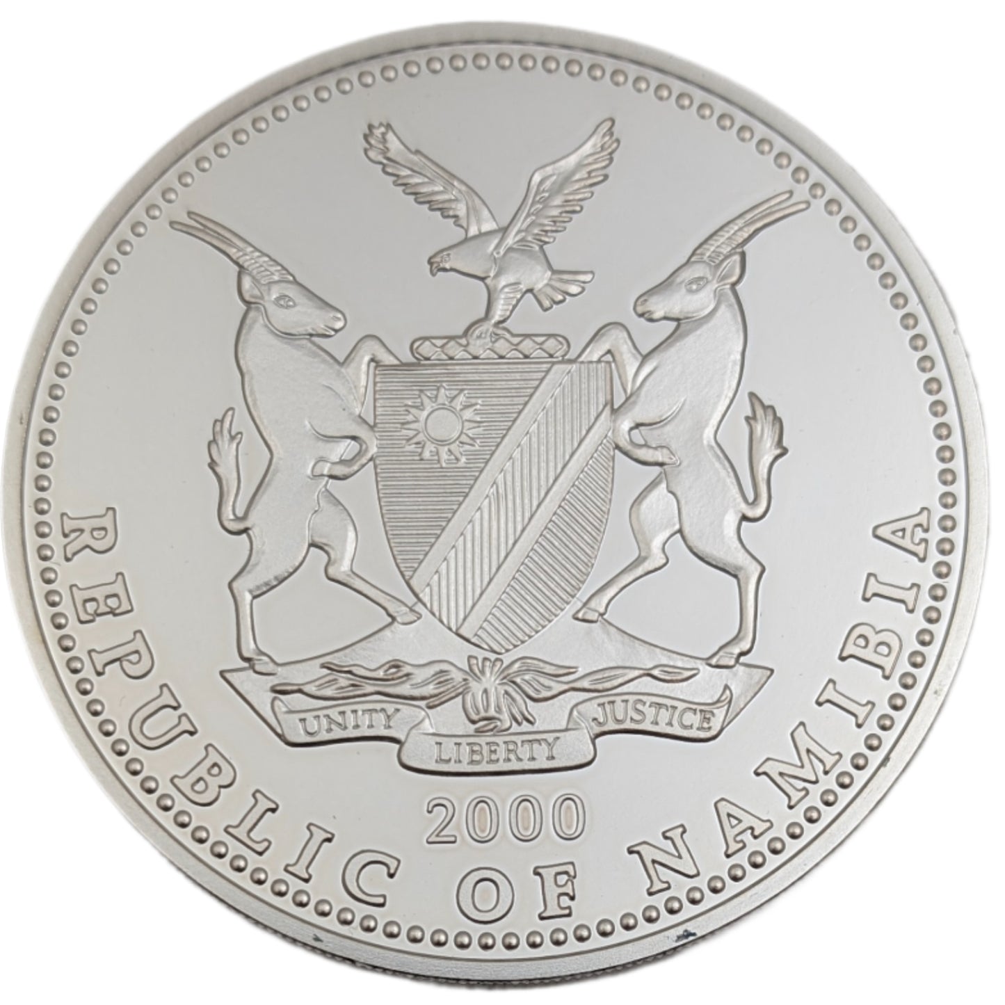 10 Years of Independence/10 Jahre Unabhängigkeit, Löwenpaar, colored/farbig