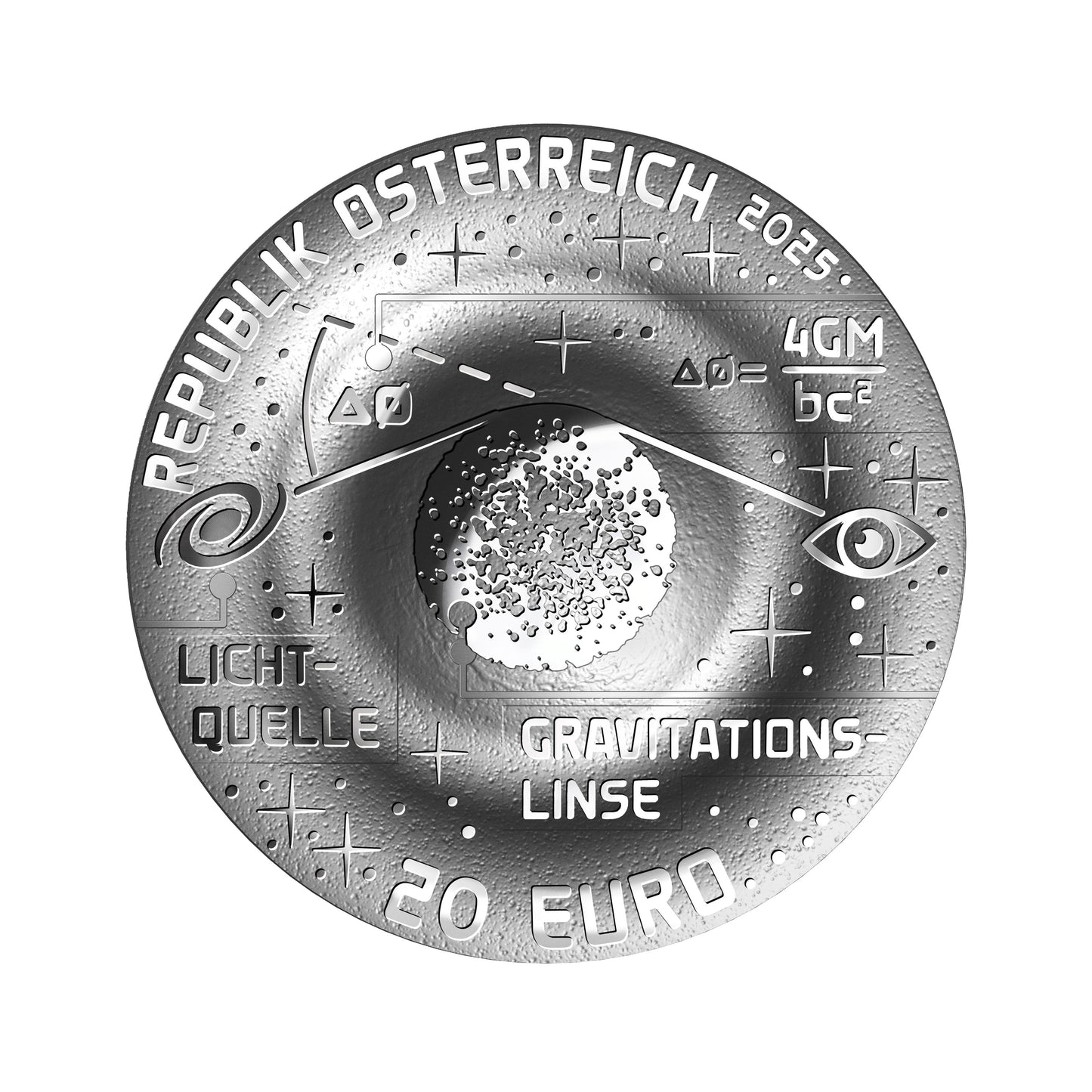 2/5 Einsteinring - Serie Schönheit des Universums, farbig, besondere Form