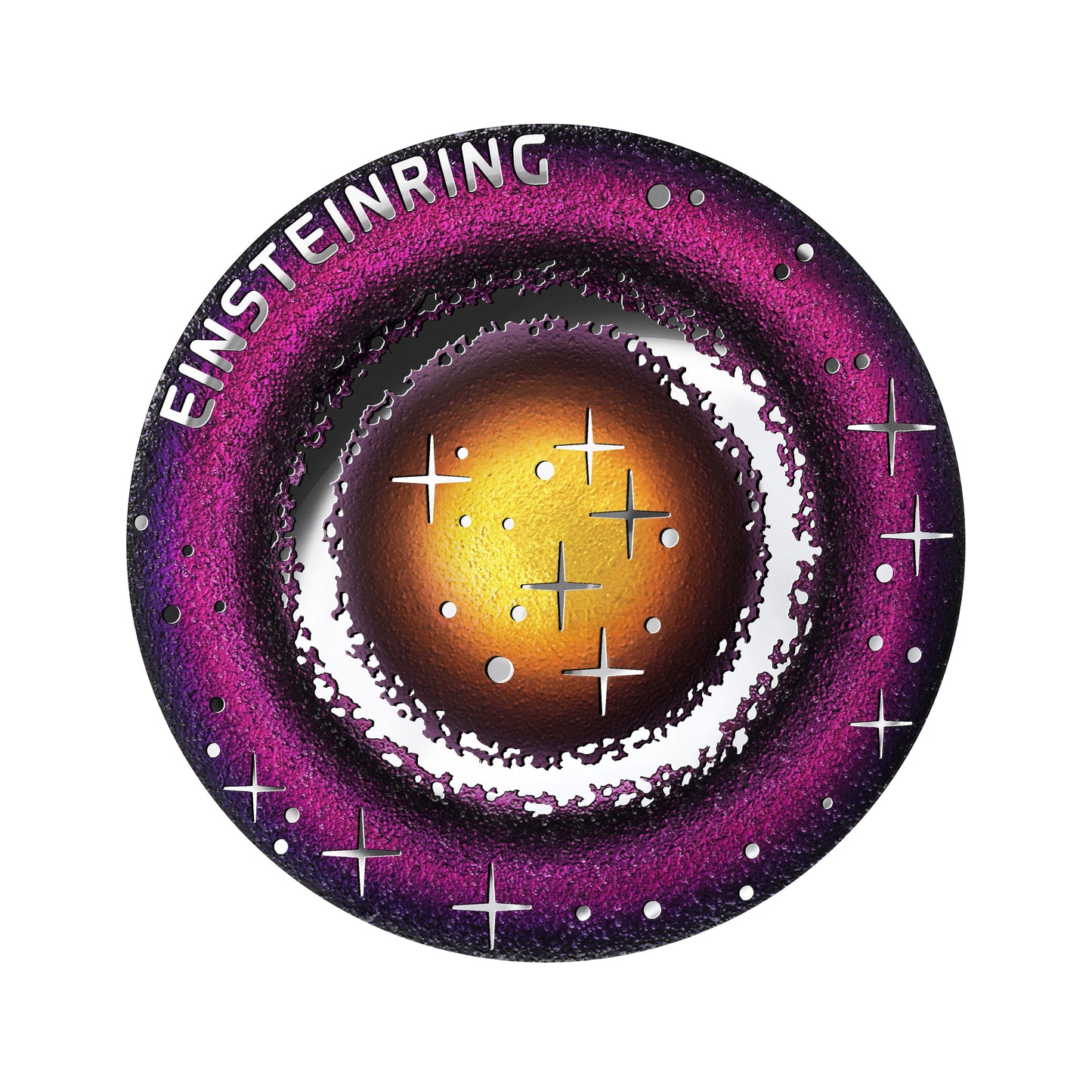 2/5 Einsteinring - Serie Schönheit des Universums, farbig, besondere Form