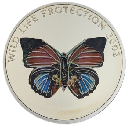 Red Butterfly/Roter Schmetterling - Wild Life Protection, Holgramm, Farbapplikation