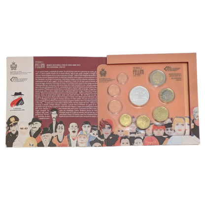 KMS Kursmünzensatz 1 ct - 2 € + 5 € Silber, Federico Fellini