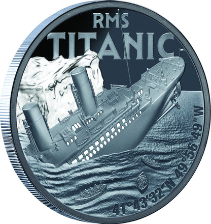 RMS Titanic in Black Proof