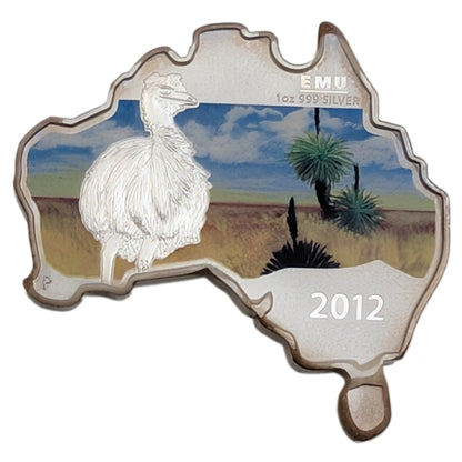 Emu - Mapshaped Series, colored, Perth