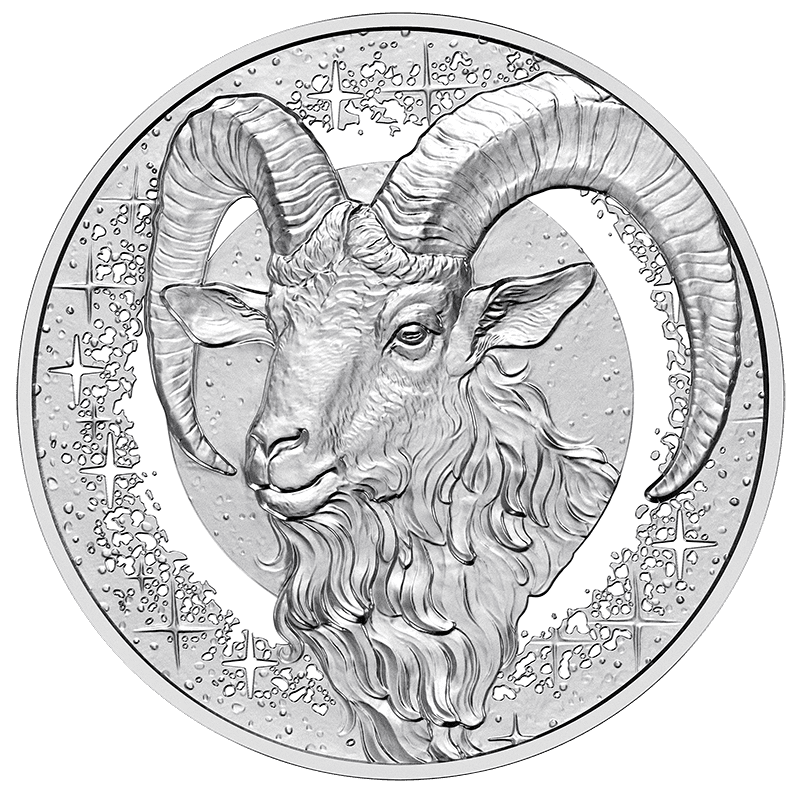 Steinbock mit Rosenquarz - Sternbilder