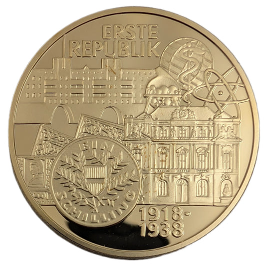 Erste Republik 1918 - 1938, vergoldet