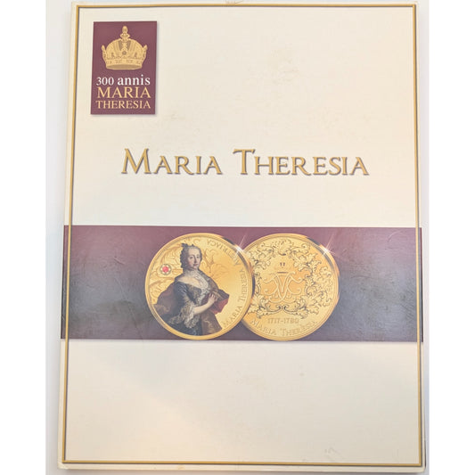 300 Jahre Maria Theresia - Die Habsburger, vergoldet mit Farbdruck und Swarovski-Stein