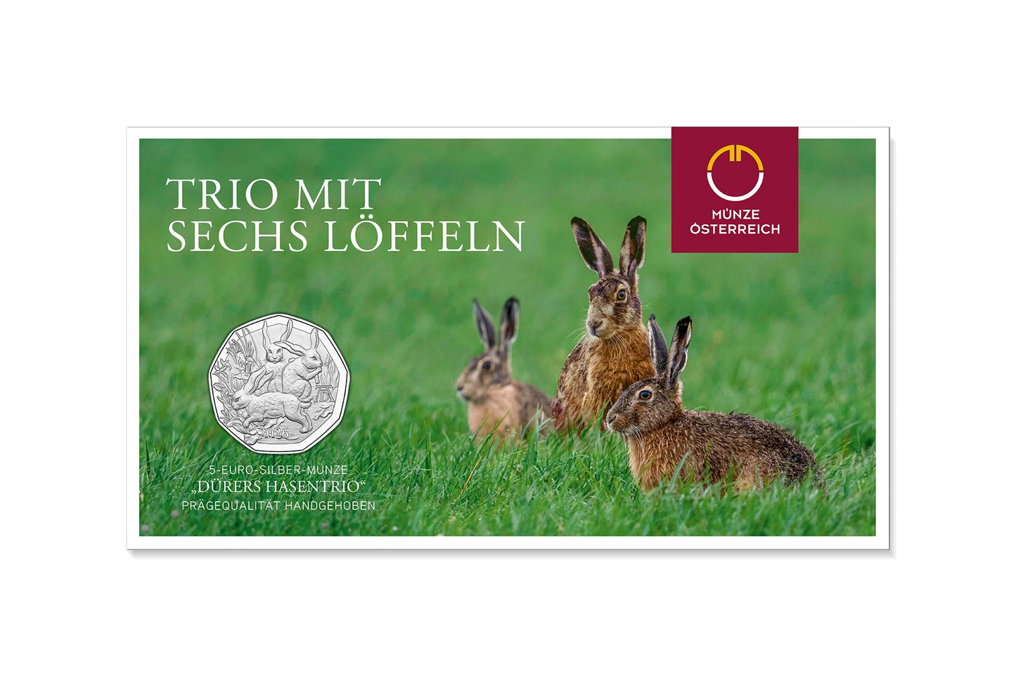 Dürer´s Hasentrio - Ostermünze im Blister