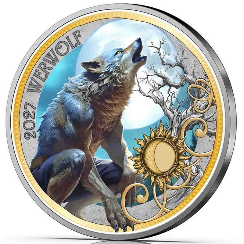 09/12 Der Werwolf -Im Bann des Vollmonds, Fabelwesen, Fabelwesen, farbig, leuchtet mit UV-Taschenlampe
