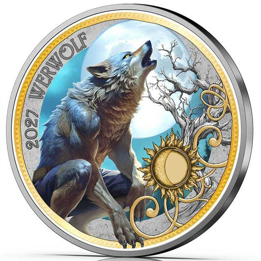 09/12 Der Werwolf -Im Bann des Vollmonds, Fabelwesen, Fabelwesen, farbig, leuchtet mit UV-Taschenlampe