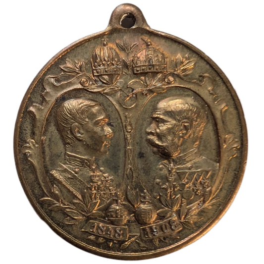 60 jähriges Regierunsjubiläum Kaiser Franz Joseph, mit Öse