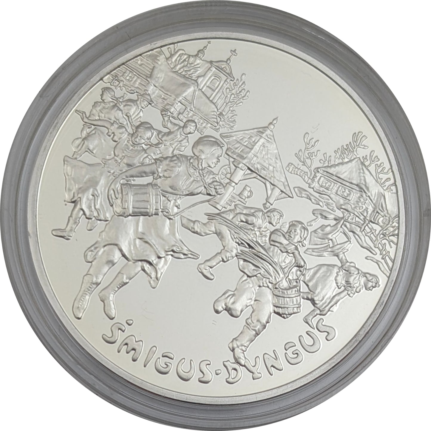 Ostermontag, Nasser Montag/Śmigus-dyngus- Polnischer Kalender der Riten und Bräuche , farbig