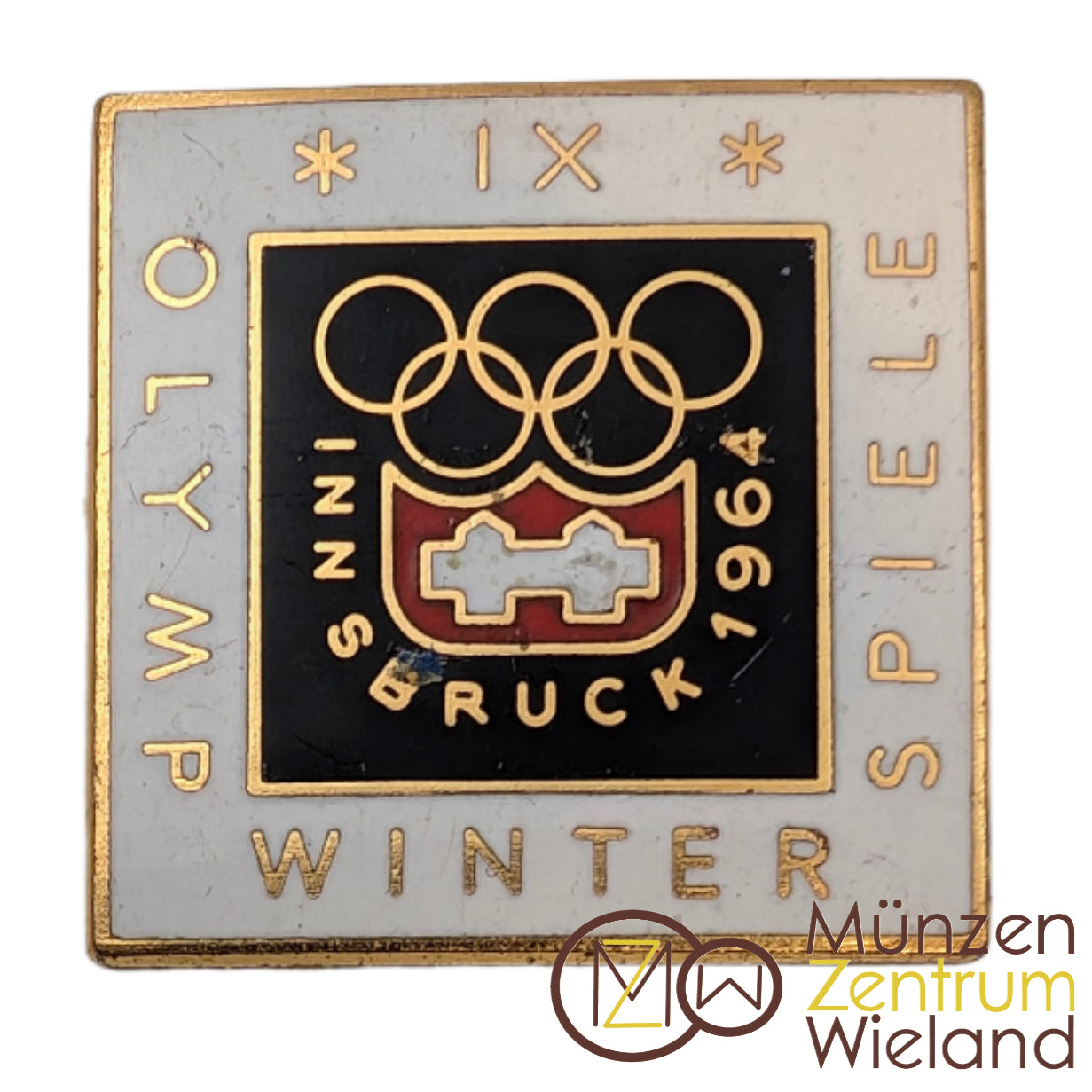 IX. Olympische Winterspiele, Badge, Anstecknadel, Abzeichen