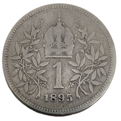 Franz Joseph I., Habsburg,  Kopf mit Lorbeerkranz, ohne St. Schwartz