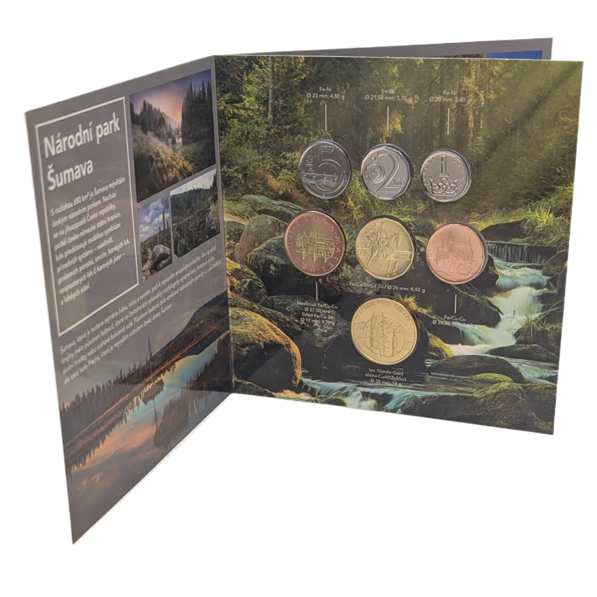 KMS Kursmünzensatz 1 Krone - 50 Kronen + Token Narodni Park