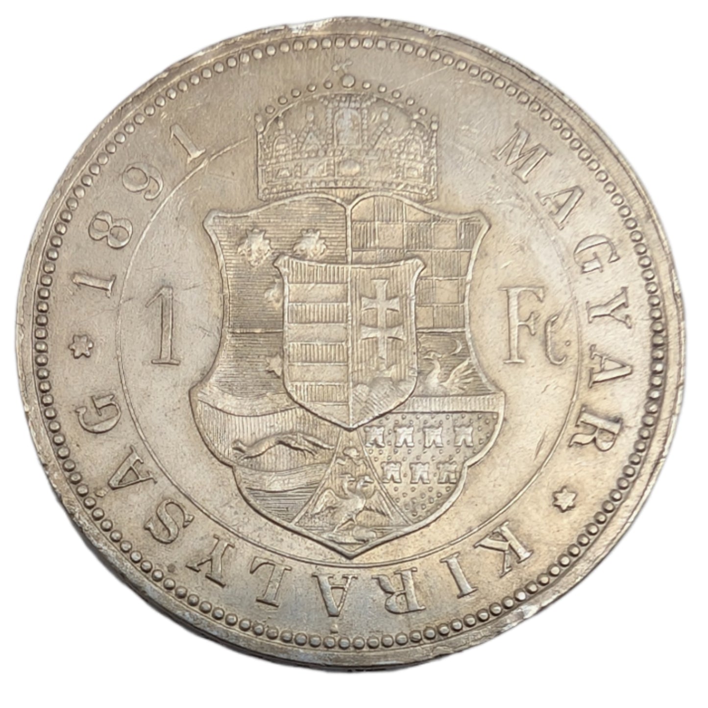 Franz Joseph I., Habsburg, Kremnitz, Forint/Gulden mit Fiume Wappen, kl. Randfehler