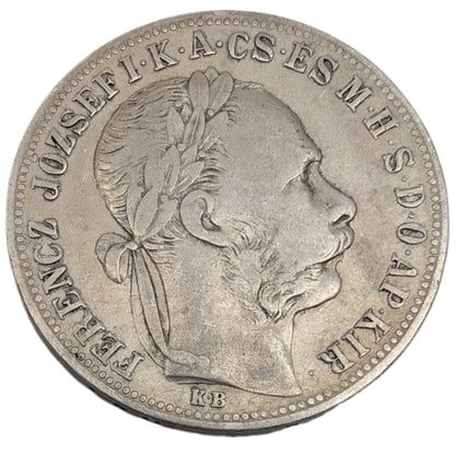 Franz Joseph I., Habsburg, Kremnitz, Forint/Gulden mit Fiume Wappen