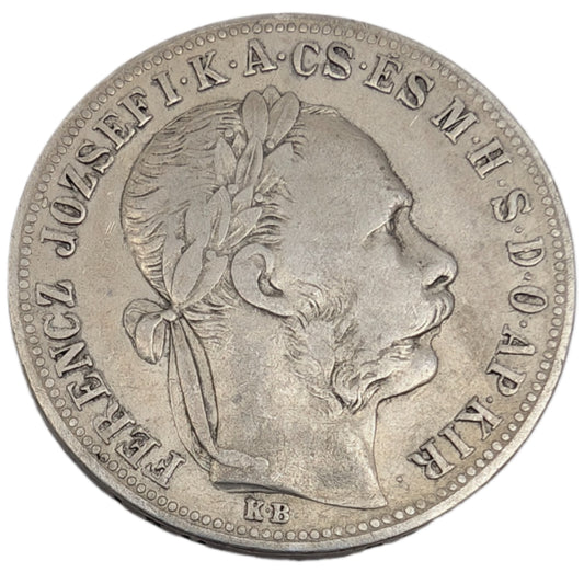 Franz Joseph I., Habsburg, Kremnitz, Forint/Gulden mit Fiume Wappen