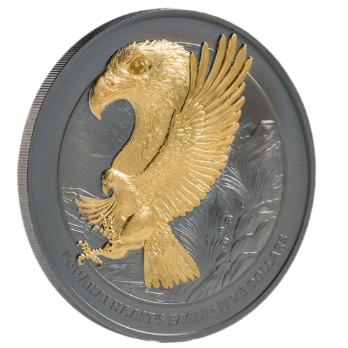 Pouakai Haast's Eagle - Annual Coin, Black Proof mit Goldapplikation
