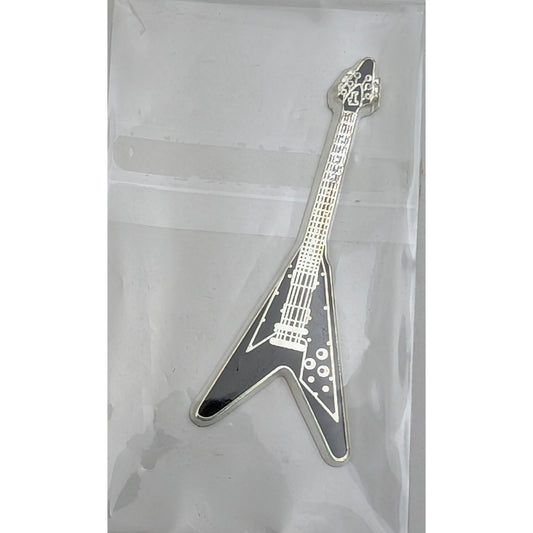 #2/6 Black Gibson Flying v - E-Gitarrenserie (50. Jahrestag der Rock'n'Roll-Musik), versilbert und emailliert