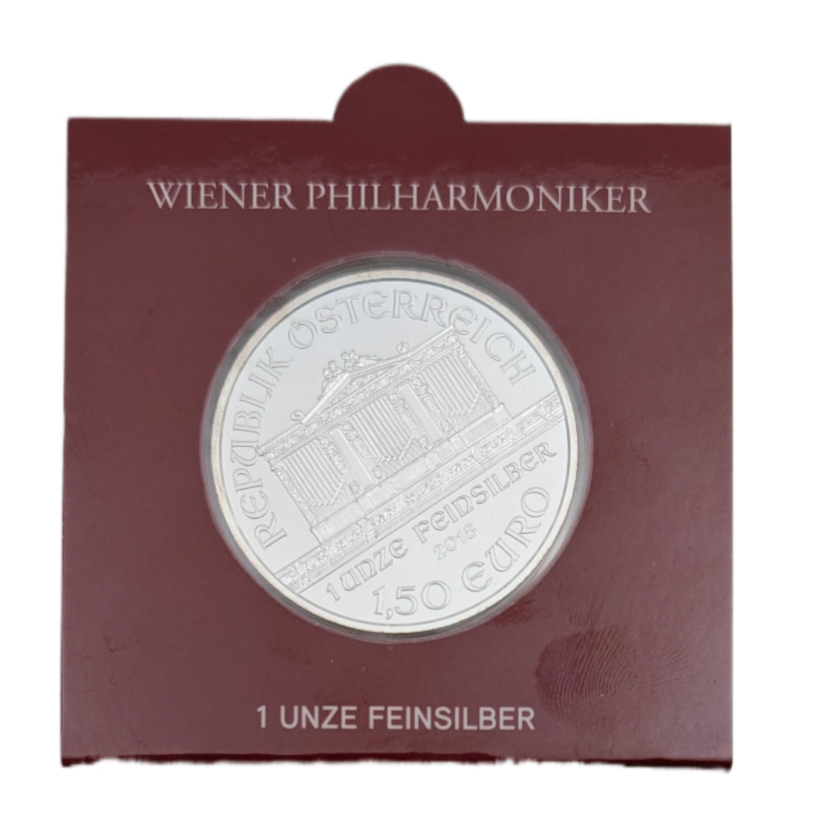 Wiener Philharmoniker in Sichtfensterverpackung der Münze Österreich