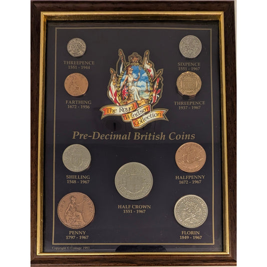 The Royal Windsor Collection - Pre-Decimal British Coins, Set gerahmt