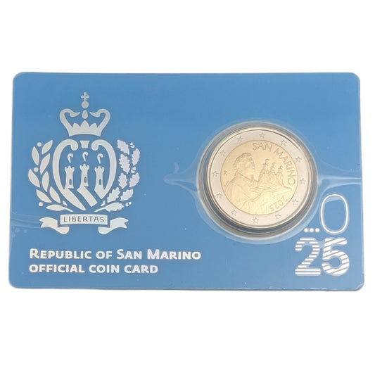 Wappen v. San Marino - Kursmünze in Coincard