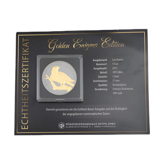 Peregrin Falcon - Enigma Edition, mit Schwarz-Ruthenium und Gelbgold veredelt