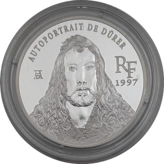 Selbstportrait Albrecht Dürer, Doppelnominale: 10 Francs / 1 1/2 Euro