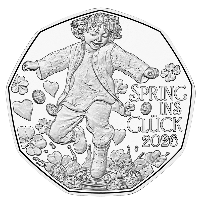 Neujahrsmünze - Spring ins Glück