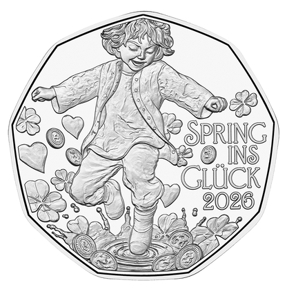 Neujahrsmünze - Spring ins Glück