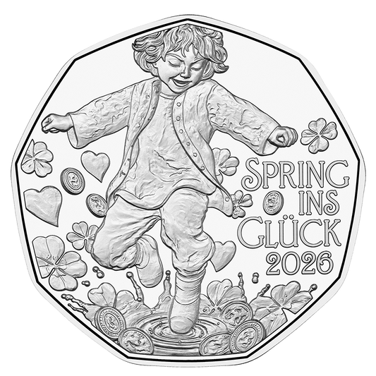 Neujahrsmünze - Spring ins Glück