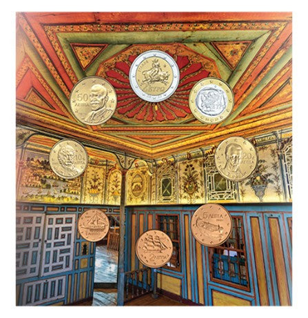 KMS Kursmünzensatz "TOURISMUS - THESSALIEN" 1 Ct - 2 €